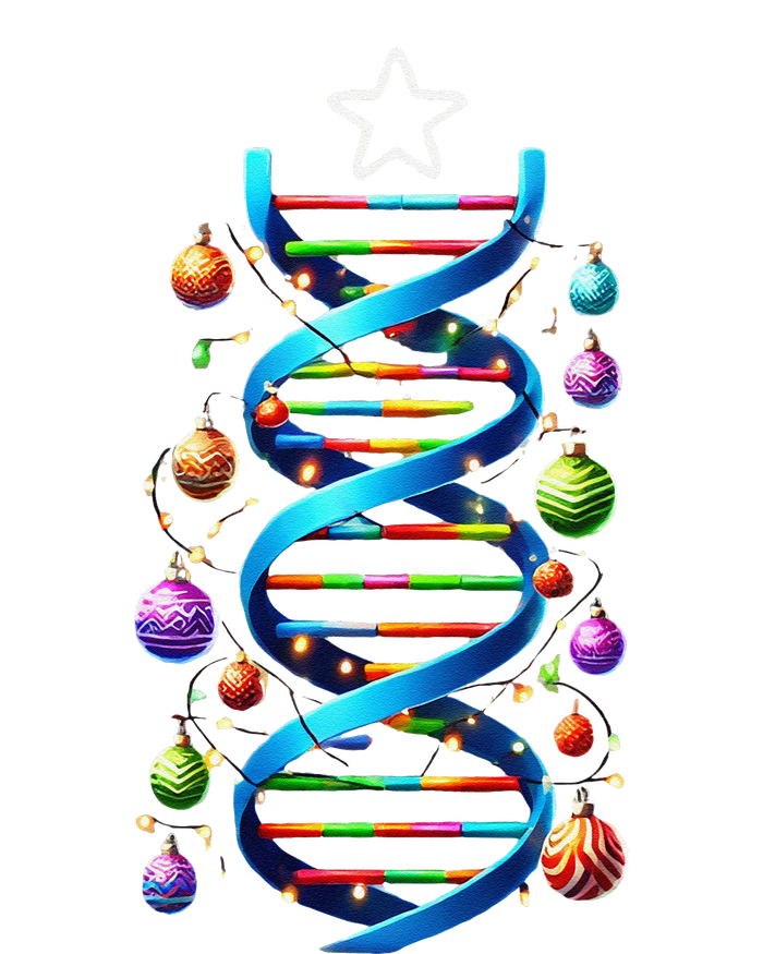 Dna Helix Christmas Tree Scientist Biology Science Teacher T-Shirt