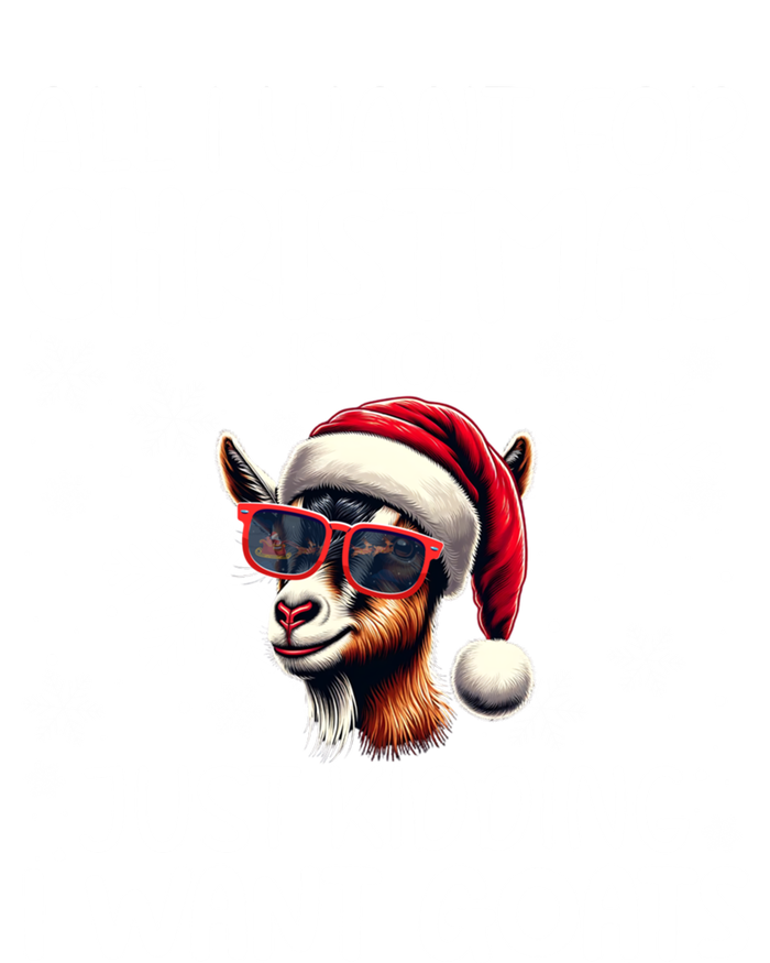 Goat Funny Xmas Santa Hat Sunglasses Snowflakes Goat Lover Funny Gift T-Shirt