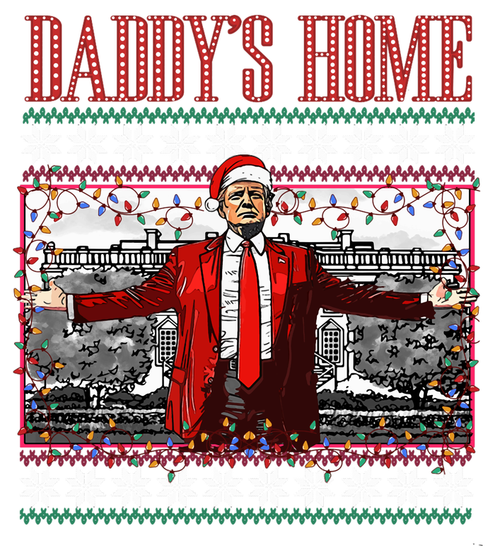 Funny DaddyS Home Trump Ugly Christmas Sweater Xmas Pajamas Sweatshirt