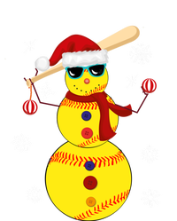 Christmas Softball Bat Snow Santa Snowflake Cool Gift Full-Length Apron With Pockets