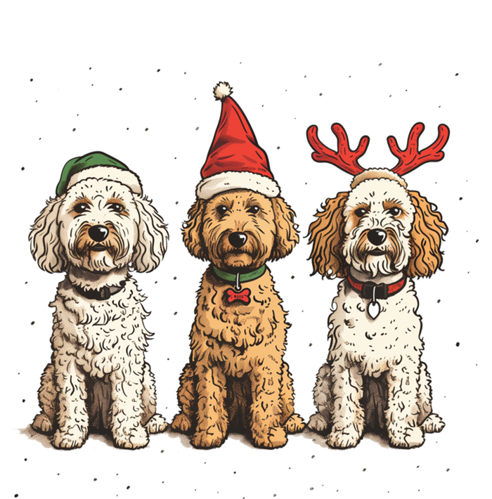 Cute Christmas Goldendoodle Dogs Santa Hat Reindeer Antlers Funny Gift Sweatshirt