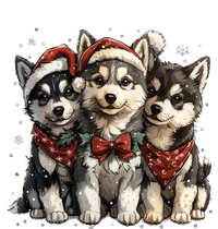 Cute Christmas Siberian Husky Puppy Dogs Santa Hat Mistletoe Gift Kids Hoodie