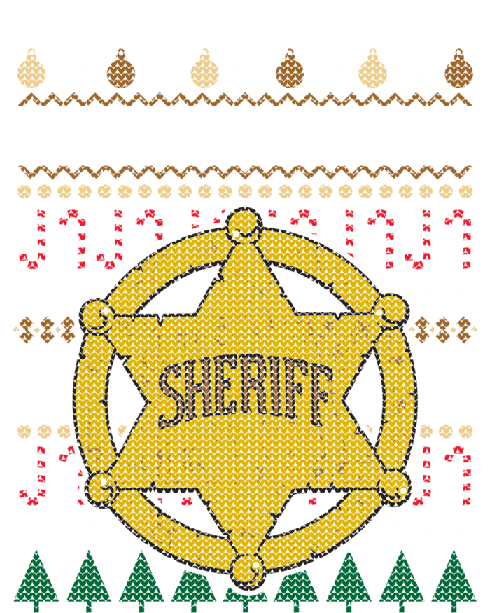 Deputy Sheriff Gift Ugly Christmas Women's Racerback Tank