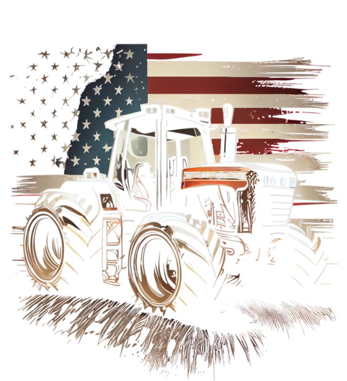 Farmer Tractors Usa Flag Patriotic Farming Gift T-Shirt