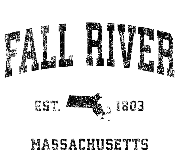 Fall River Massachusetts Ma Vintage Sports Design Black Prin T-Shirt