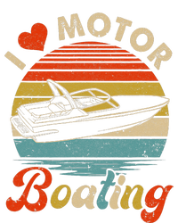 Vintage Retro I Love Motor Boating Funny Boater Ladies Long Sleeve Shirt