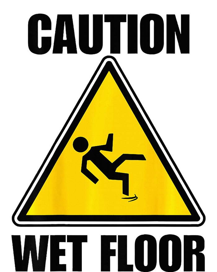 Caution Wet Floor Sign Funny Lazy Easy Halloween Costume Softstyle CVC T-Shirt