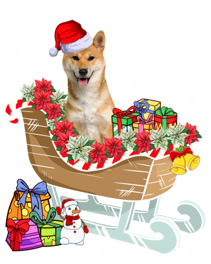 Cute Shiba Inu Dog Christmas Santa Hat Xmas Puppy Lover Cute Gift Tall Long Sleeve T-Shirt