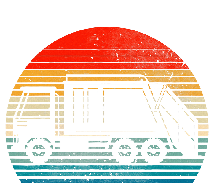 Retro Recycling Trash Garbage Truck Sunset Old School Party T-Shirt