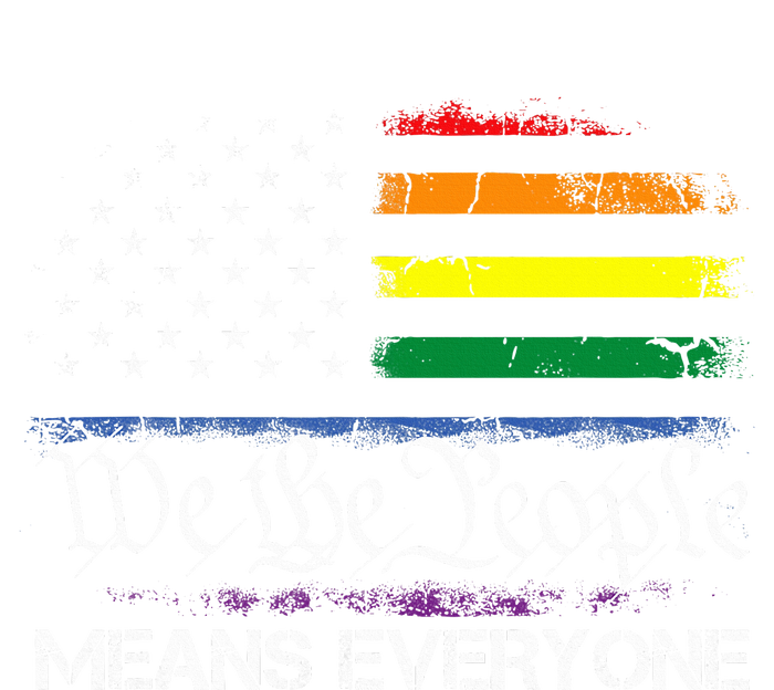 Lgbt Vintage 1776 American Flag We The People Means Everyone T-Shirt