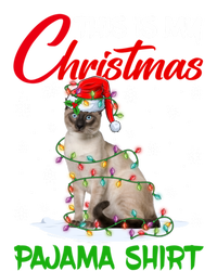 This Is My Christmas Pajama Gift Siamese Cat Santa Hat Xmas Gift T-Shirt