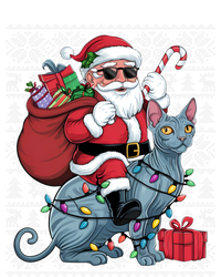 Ugly Xmas Style Santa Riding Sphynx Cat Christmas Funny Gift Poster