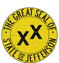 The Great Seal Of The State Of Jefferson Flag Print High Crown Mesh Back Trucker Hat