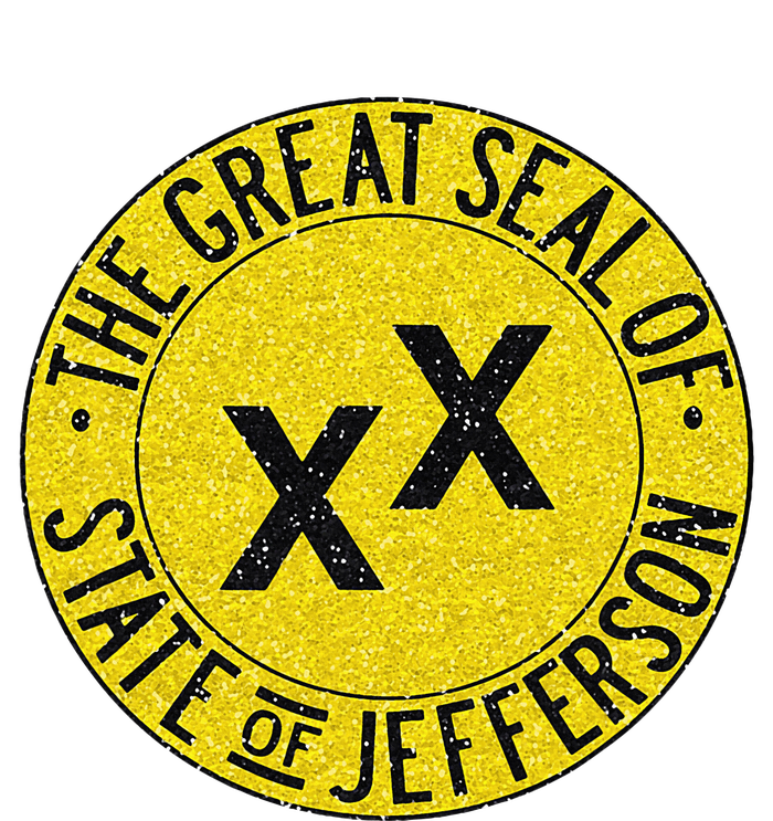 The Great Seal Of The State Of Jefferson Flag Print High Crown Mesh Back Trucker Hat