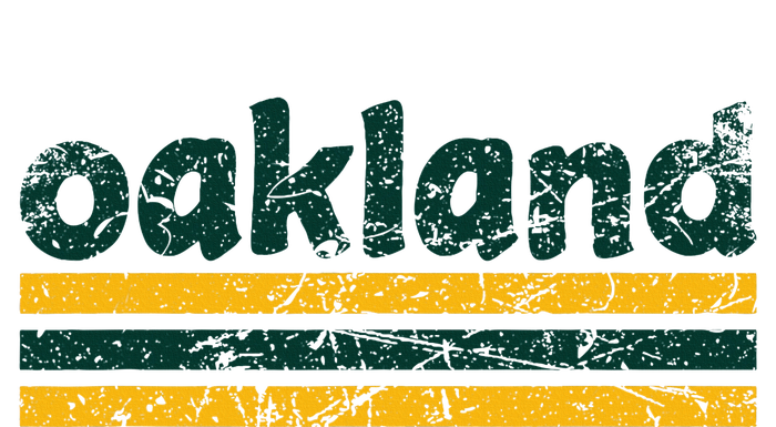 Oakland California Three Stripe Vintage Weathered T-Shirt