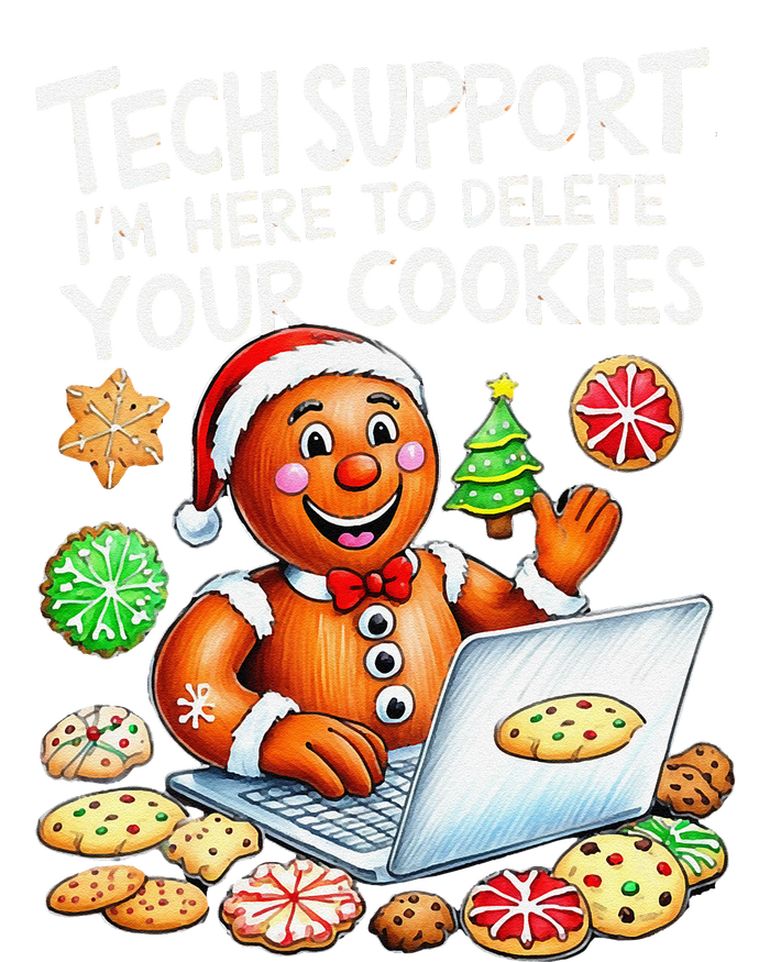 Christmas Techsupport Here To Delete Cookies Xmas Softstyle Adult Sport Polo