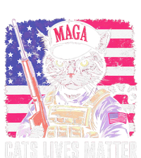 Cat Lives Matter Funny Trump 2025 Vintage Usa Flag T-Shirt