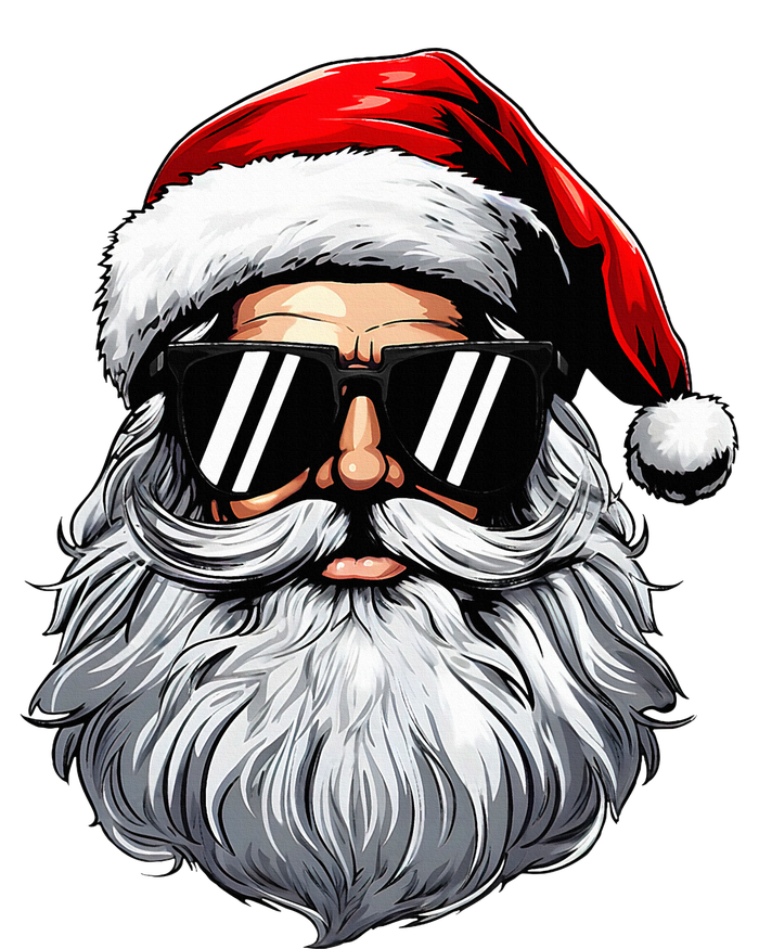 Santa Face Retro Sunglasses Christmas T-Shirt