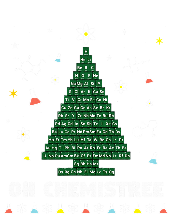 Oh Chemistree Periodic Table Chemistry Christmas Tree Womens Funnel Neck Pullover Hood