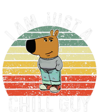 Chill Guy Meme Dog Cool Internet Statement Stripe Pom Pom Beanie