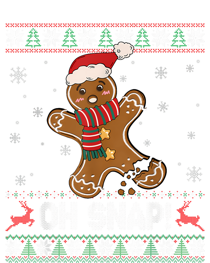 Gingerbread Man Cookie Baking Oh Snap Ugly Christmas Sweater Grommeted Golf Towel