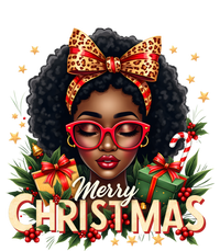 Merry Christmas African American Black Afro Messy Bun Gift T-Shirt