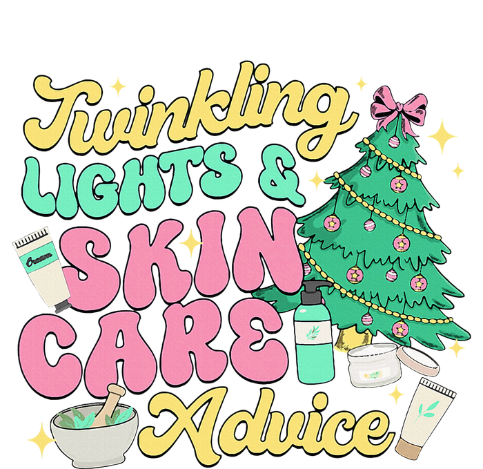 Twinkling Lights & Skin Care Advice Dermatology Nurse Xmas T-Shirt