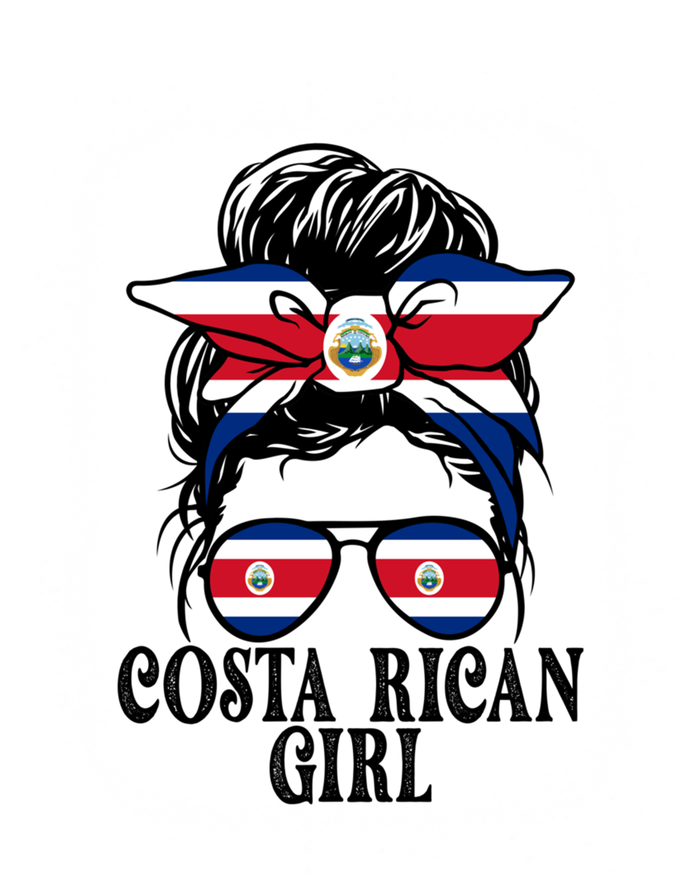 Messy Bun Costa Rica Flag Costa Rican S Gift T-Shirt