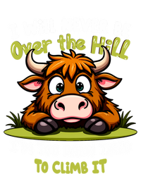 Messy Cow Never Over Hill Too Tired Climb Fun Gift Valucap Bio-Washed Visor