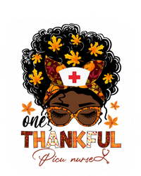 One Thankful Picu Nurse Messy Bun Black Thanksgiving Cool Gift T-Shirt