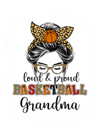 Proud And Loud Basketball Grandma Messy Bun Leopard Funny Gift Insulated Varsity Jacket