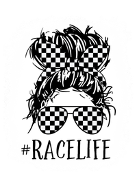 Race Life Messy Bun Funny Mom Bun Racing Racer Sunglasses Gift T-Shirt