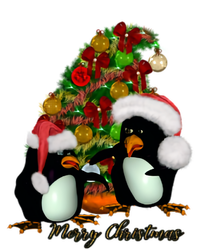 Funny Penguin With Christmas Hat T-Shirt