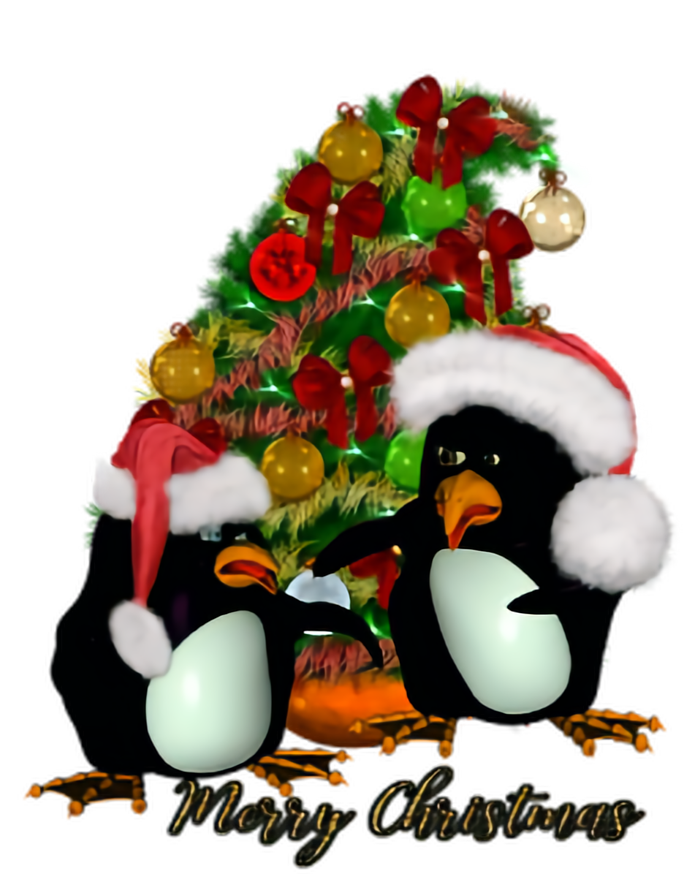 Funny Penguin With Christmas Hat T-Shirt