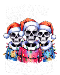 Funny Skeleton Christmas Look At Me All Festive And Sustainable Knit Beanie