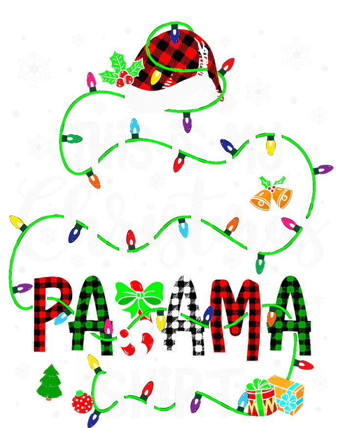 This Is My Christmas Pajama Matching Family Xmas Lights Metallic Star Ornament