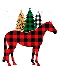 Red Buffalo Plaid Horse Tree Leopard Print Christmas Pajamas Cropped Pullover Crew