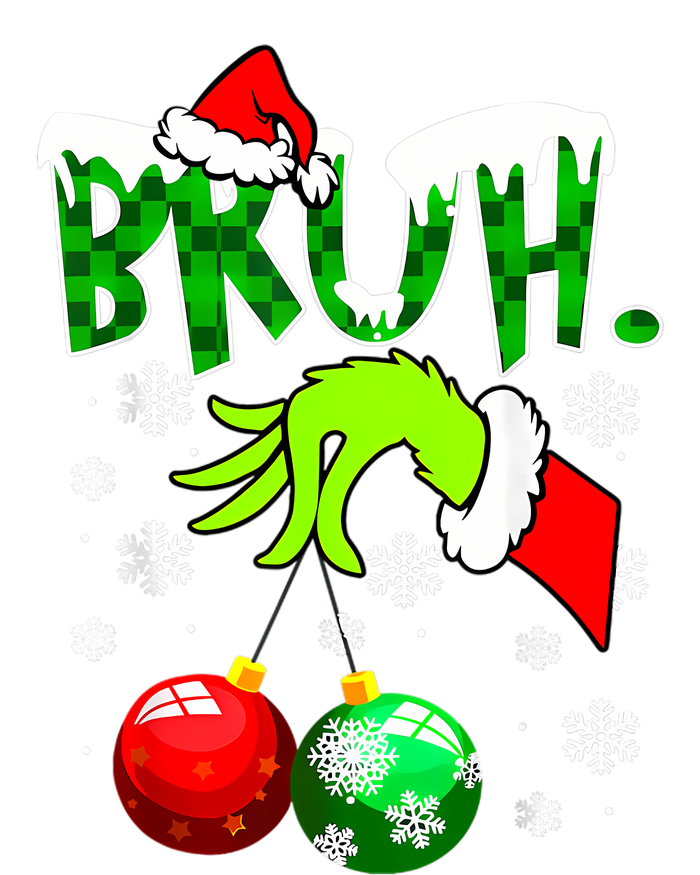 Bruh Christmas Xmas Teens Boy Funny Christmas Women's Fleece Hoodie