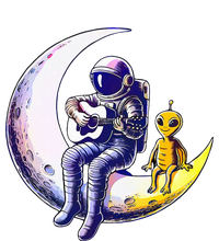 Astronaut Playing Guitar With An Alien On The Moon T-Shirt