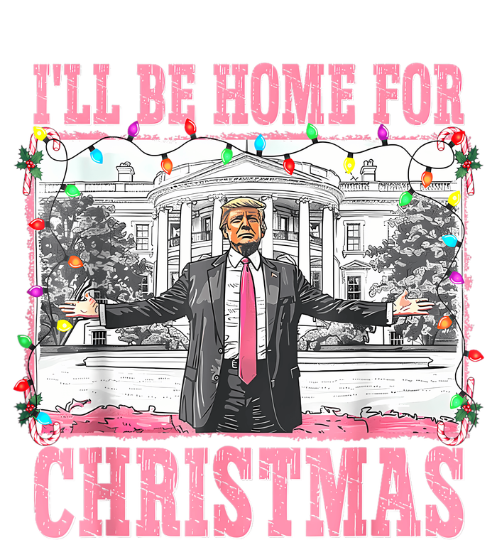 ILl Be Home For Christmas Santa Funny Trump Xmas Pajamas Pajama Set