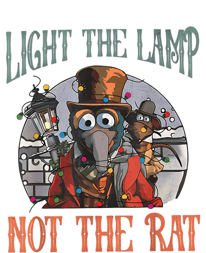 Light The Lamp Not The Rat Christmas Funny Holiday Rat High Crown Mesh Back Trucker Hat