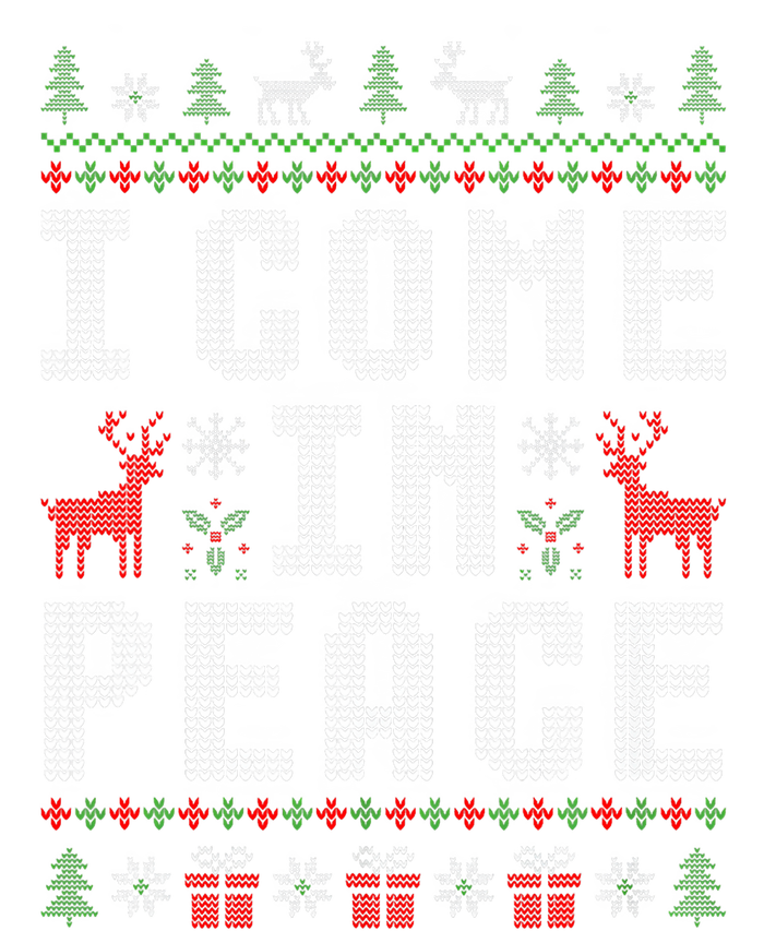 I Come In Peace IM Peace Matching Couple Christmas Pajamas Pajama Set