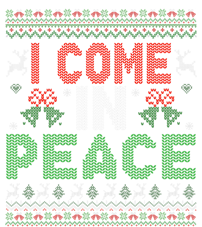 I Come In Peace IM Peace Matching Ugly Christmas T-Shirt