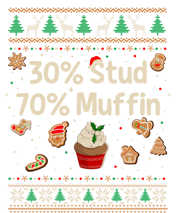 30 Stud 70 Muffin Ugly Christmas Funny Xmas Pajamas Kids Long Sleeve Shirt