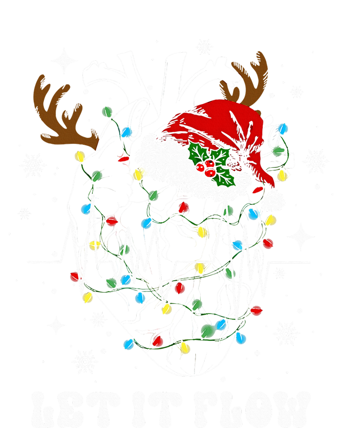 Let It Flow Anatomy Heart Cardiac Nurse Santa Hat Xmas Kids Long Sleeve Shirt