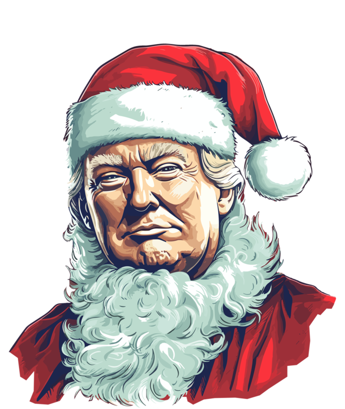 Christmas Trump Santa Outfit Art Portrait Graphic Gift T-Shirt