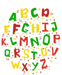 Christmas Lights Alphabet Student Learning Abc Teacher Xmas T-Shirt