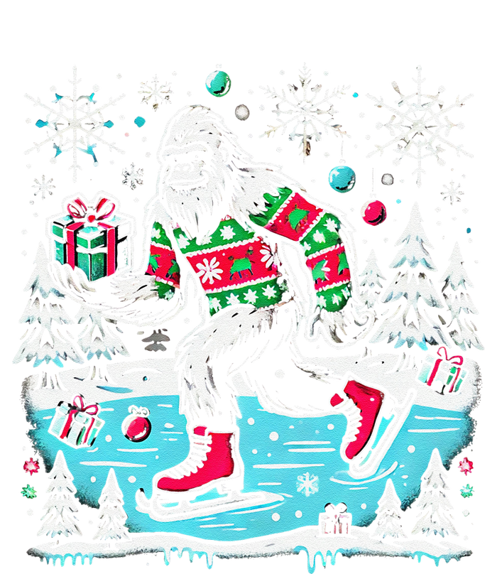 Funny Sweater Bigfoot Xmas Santa Hat Ugly Bigfoot Christmas Tall Long Sleeve T-Shirt