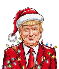 Donald Trump Christmas Funny Maga Santa Hat Tall Long Sleeve T-Shirt