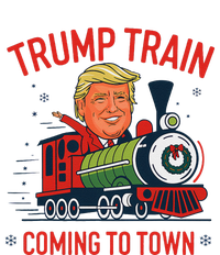 Trump Train Coming To Town Funny Christmas Santa Claus Trump Sustainable Beanie